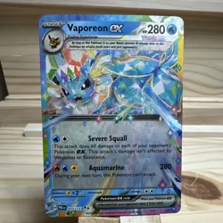 The Pokemon Company Vaporeon ex Sv: Prismatic Evolutions Tera Holo 023/131 280 … - Image 1