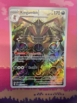Pokemon Card Kingambit 220/198 Illustration Rare Scarlet & Violet Near Mint - Image 1