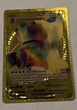 Galarian Darmanitan VMAX Gold Foil Fan Art Pokemon Card - Image 1