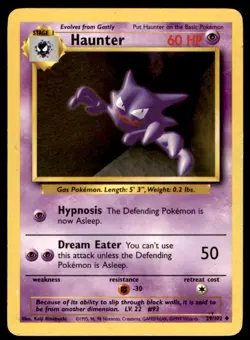 Haunter 29/102 Uncommon Base Set Unlimited Pokemon Moderately Played - Image 1