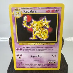 Kadabra 32/102 LP Base Set Unlimited Pokemon TCG WOTC Uncommon - Image 1