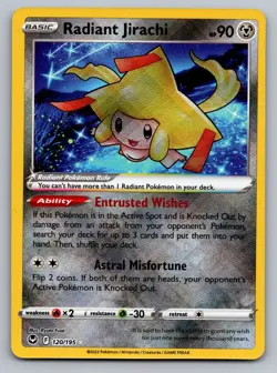RADIANT JIRACHI 120/195 RADIANT RARE SILVER TEMPEST POKEMON NM - Image 1
