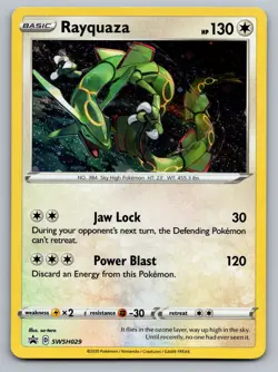 RAYQUAZA SWSH029 !! FART SWIRL !! HOLO PROMO SWORD & SHIELD PROMO POKEMON NM - Image 1