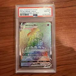ALCREMIE VMAX POKEMON 73 2021 SWSH SHINING FATES SECRET RAINBOW ENGLISH PSA 10 - Image 1