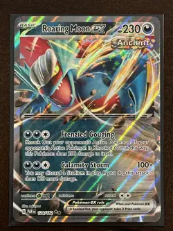 Pokemon TCG Roaring Moon EX Paradox Rift 124/182 Holo Double Rare - Image 1