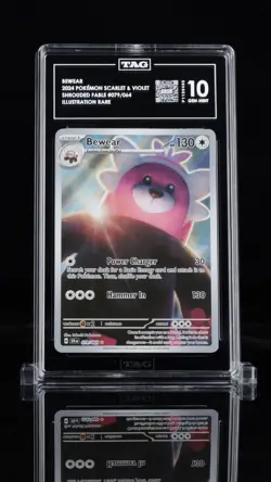 2024 Pokemon Bewear 079/064 TAG 10 Gem Mint #1 Ranked💎 Pop 18 Shrouded Fable IR - Image 1