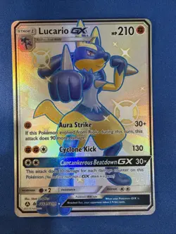Pokemon TCG Lucario GX Full Art Hidden Fates Shiny Vault SV64/SV94 NM/M - Image 1