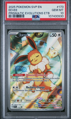 2025 POKEMON SVP EN-SV BLACK STAR PROMO #173 EEVEE PSA 10 - Image 1