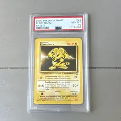 Pokemon Electabuzz 24/130 Base Set 2 Rare Regular PSA 10 GEM MT 2000 - Image 1