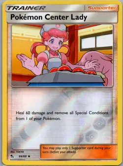 Pokemon Center Lady 64/68 Reverse Holo Uncommon Hidden Fates - Image 1
