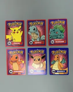 RARE VINTAGE Pikachu Nintendo Pokemon Rolls Promo Lot Of 6 - Image 1