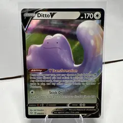 Ditto V 050/072 Holo V Rare Shining Fates Pokemon Holo Near Mint - Image 1