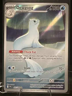 Pokemon Dewgong 097/094 Me02: Phantasmal Flames Illustration Rare Holo 130 HP - Image 1