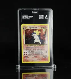 2000 WOTC Pokemon Neo Genesis #18 Typhlosion Holo Graded TAG 5 - Image 1
