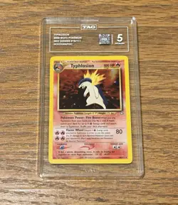 2000 WOTC Pokemon Neo Genesis #18 Typhlosion Holo Graded TAG 5 - Image 3