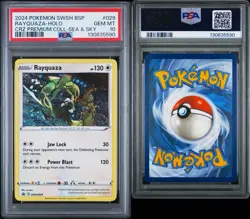 2024 POKEMON RAYQUAZA SWSH029 BLACK STAR PROMO #029 SEA & SKY COSMO HOLO PSA 10 - Image 3