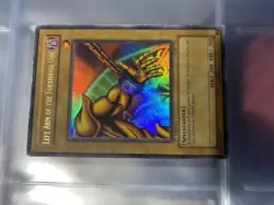 YuGiOh Left Arm of the Forbidden One LOB-123 1st Edition Ultra Rare Holo - Image 1