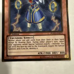 Yugioh Thunder King Rai-Oh PGLD-EN075 Gold Rare 1st Ed LP - Image 3