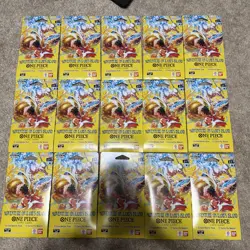 15x One Piece Adventure On Kami’s Island OP15-EB04 Sleeved Booster English - Image 1
