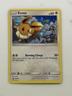 Pokemon Eevee SM235 Promo Holo Card Basic 60 HP 2019 English TCG - Image 1