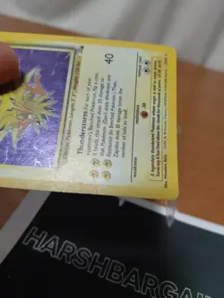 Pokemon TCG Zapdos Holo Rare Card 15/62 Fossil MP WOTC - Image 3