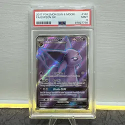 PSA 9 MINT Espeon GX 140/149 Full Art 2017 Pokemon Sun & Moon Base Pokemon Card - Image 1