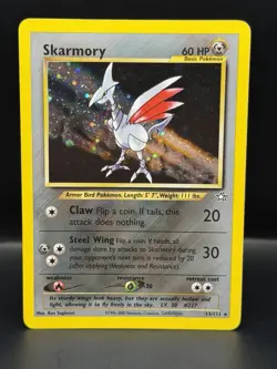 Skarmory 13/111 Holo Rare Neo Genesis Pokemon Card WOTC Vintage NM - Image 1