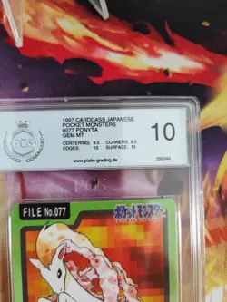 Pokemon Card Ponita Ponyta Pocket Monsters Carddass 1997 Japanese PGS PSA 10 - Image 4