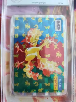 Pokemon Card Lavados Moltres Topsun 1995 Holo Pocket Monster Japanese PGS PSA 8 - Image 3