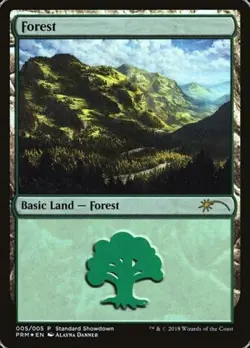 Forest (Alayna Danner) -Foil Light Play MTG Promos: Standard Showdown - Image 1