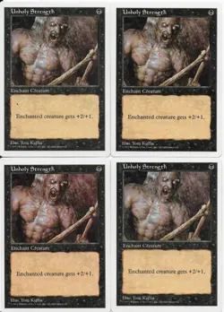 MTG: UNHOLY STRENGTH 5th Edition COMMON; played, Excellent condition x4 - Image 1