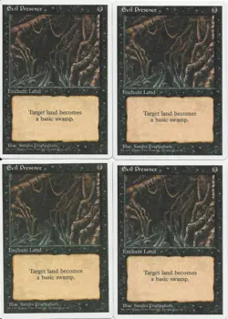 MTG: EVIL PRESENCE 4th Edition UNCOMMON; played, Excellent condition x4 - Image 1