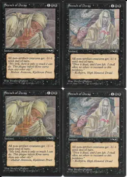 MTG: STENCH OF DECAY dual art Alliances COMMON; played, Excellent condition x4 - Image 1