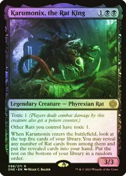 Magic The Gathering MTG KARUMONIX, THE RAT KING FOIL Phyrexia: All Will Be One - Image 1