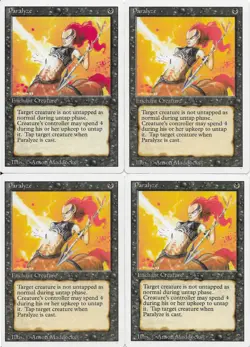 MTG: PARALYZE Revised (3rd) Edition COMMON; played, Excellent condition x4 - Image 1