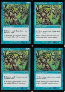 MTG: MERFOLK LOOTER Exodus COMMON; played, Excellent condition x4 - Image 1