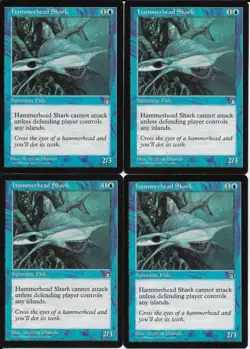 MTG: HAMMERHEAD SHARK Stronghold COMMON; played, Excellent condition x4 - Image 1