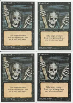 MTG: RAISE DEAD 4th Edition COMMON; played, Excellent condition x4 - Image 1