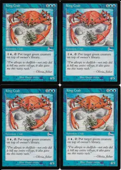 MTG: KING CRAB Urza's Legacy UNCOMMON; played, Excellent condition x4 - Image 1