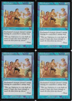 MTG: DEHYDRATION Mercadian Masques COMMON; played, Excellent condition x4 - Image 1
