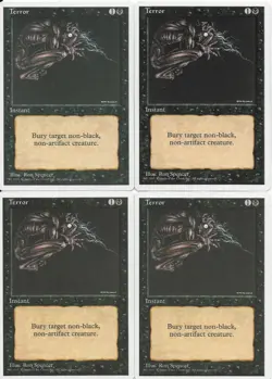 MTG: TERROR 4th Edition COMMON; played, Excellent condition x4 - Image 1