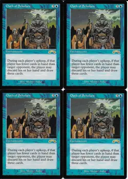 MTG: OATH OF SCHOLARS Exodus RARE; played, Excellent condition x4 - Image 1