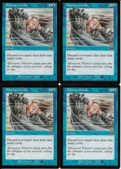 MTG: TOLARIAN WINDS Urza's Saga COMMON; played, Excellent condition x4 - Image 1