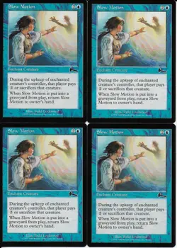 MTG: SLOW MOTION Urza's Legacy COMMON; played, Excellent condition x4 - Image 1