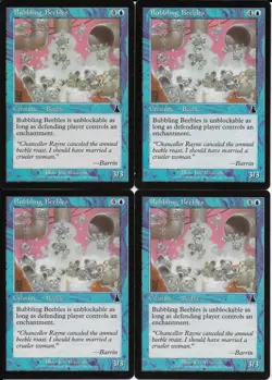 MTG: BUBBLING BEEBLES Urza's Destiny COMMON; played, Excellent condition x4 - Image 1