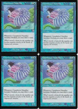 MTG: CHAMBERED NAUTILUS Mercadian Masques UNCOMMON; played, Excellent x4 - Image 1
