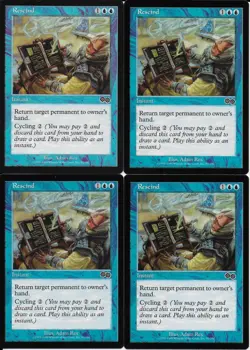 MTG: RESCIND Urza's Saga COMMON; played, Excellent condition x4 - Image 1