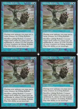 MTG: LILTING REFRAIN Urza's Saga UNCOMMON; played, Excellent condition x4 - Image 1