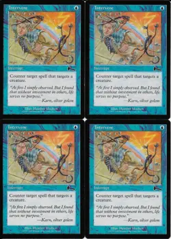 MTG: INTERVENE Urza's Legacy COMMON; played, Excellent condition x4 - Image 1