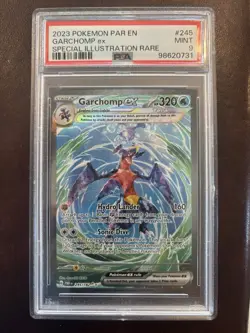 Pokemon TCG Garchomp EX #245/182 Sv04: Paradox Rift SIR PSA 9 - Image 1